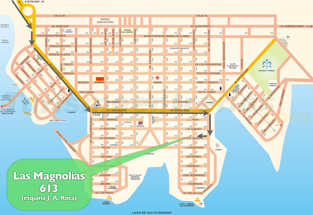 Mapa con indicaciones para llegar a Ynambú